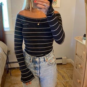 Urban outfitters off the shoulder long sleeve